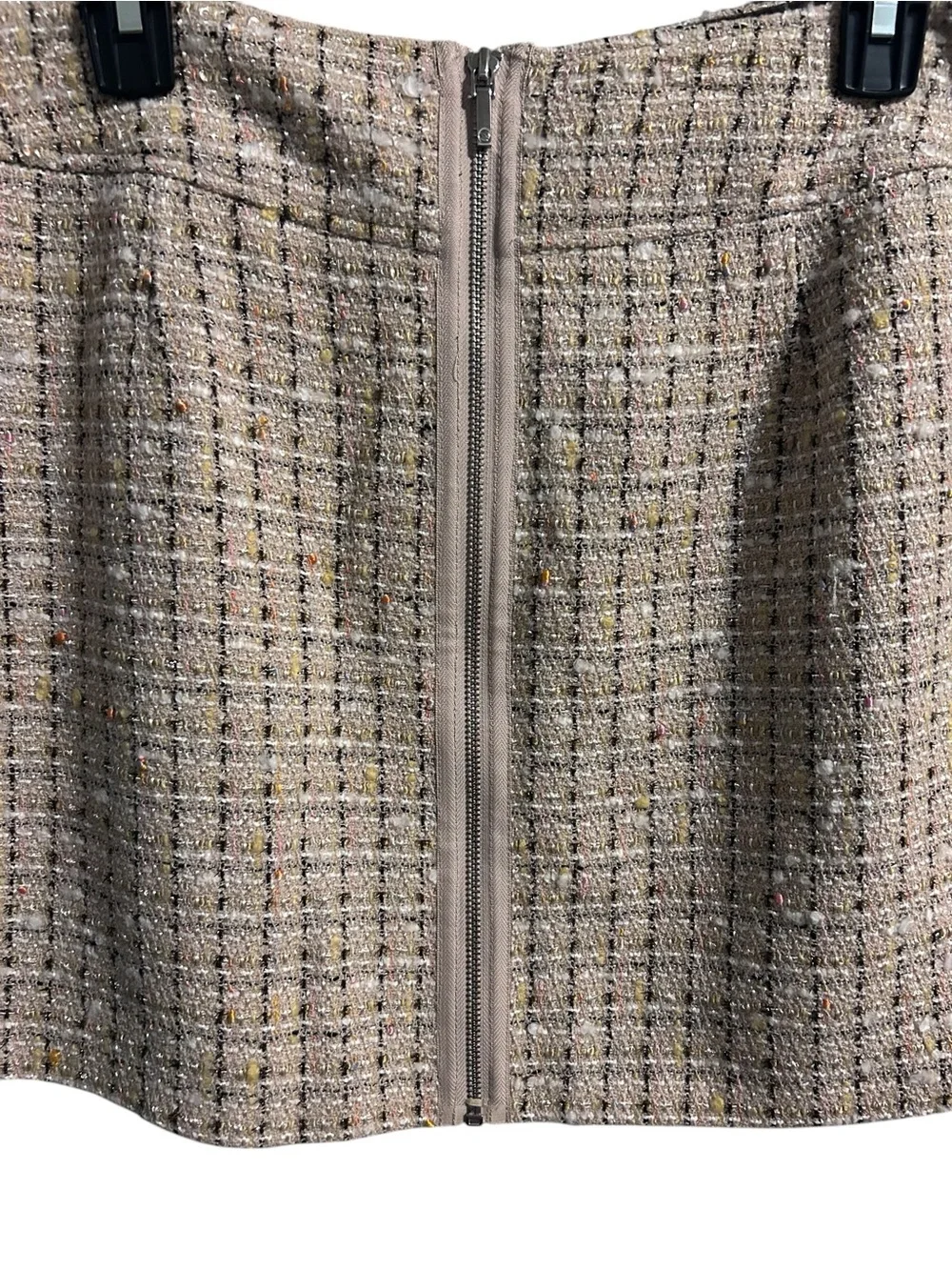 Tory Burch Beige Tweed Mini Skirt Size 10